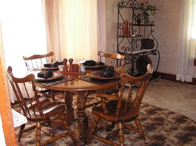 The dinning room table.